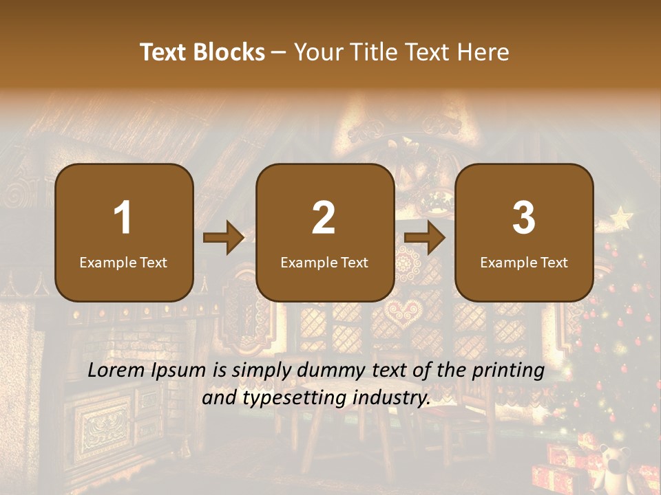 Present Stool Decoration PowerPoint Template