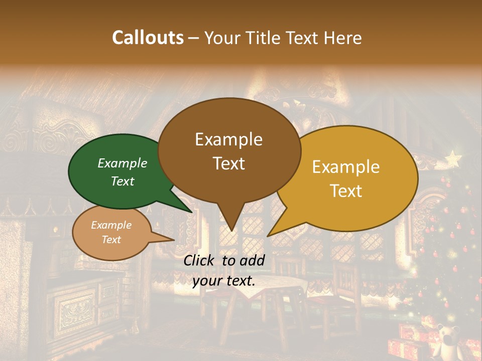 Present Stool Decoration PowerPoint Template