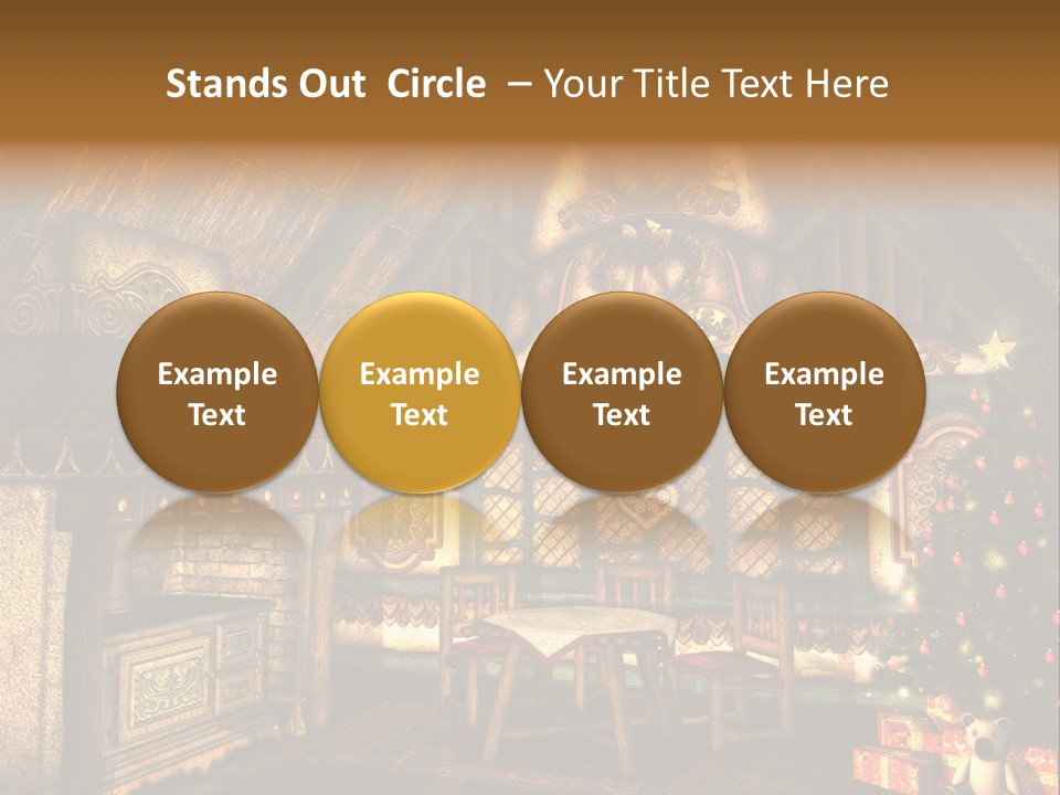 Present Stool Decoration PowerPoint Template