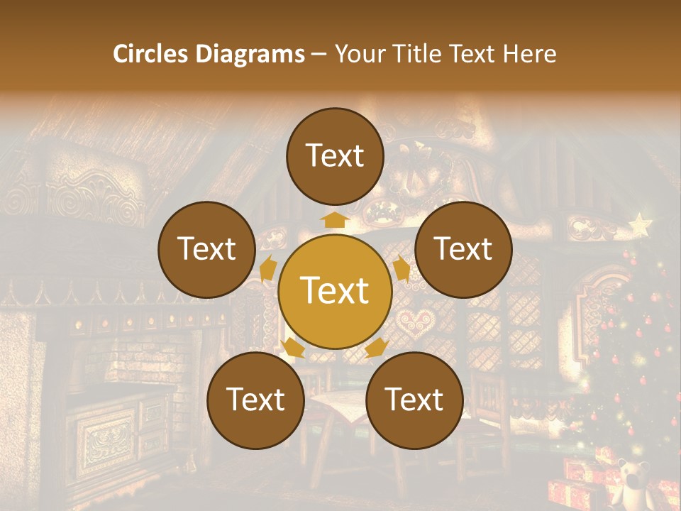 Present Stool Decoration PowerPoint Template