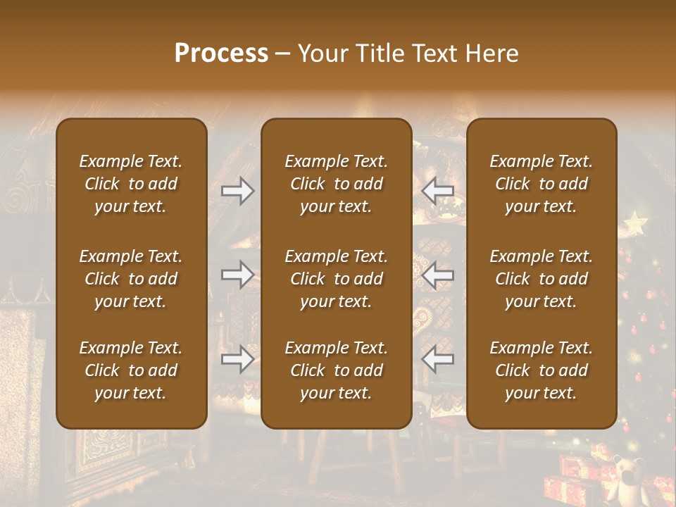 Present Stool Decoration PowerPoint Template