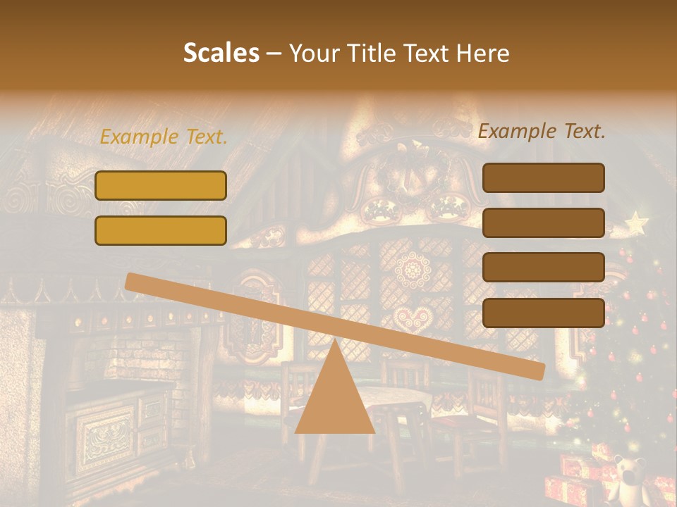 Present Stool Decoration PowerPoint Template