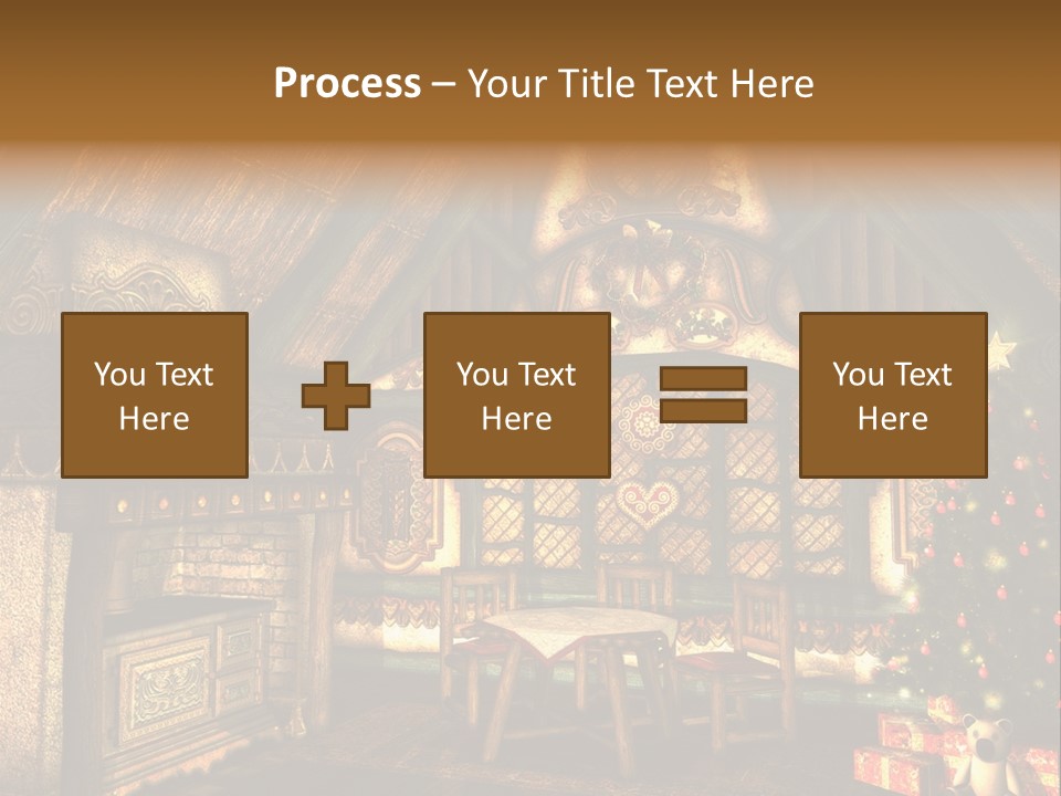Present Stool Decoration PowerPoint Template