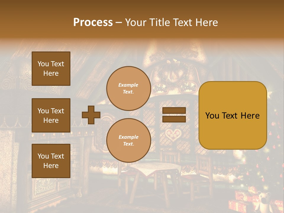 Present Stool Decoration PowerPoint Template