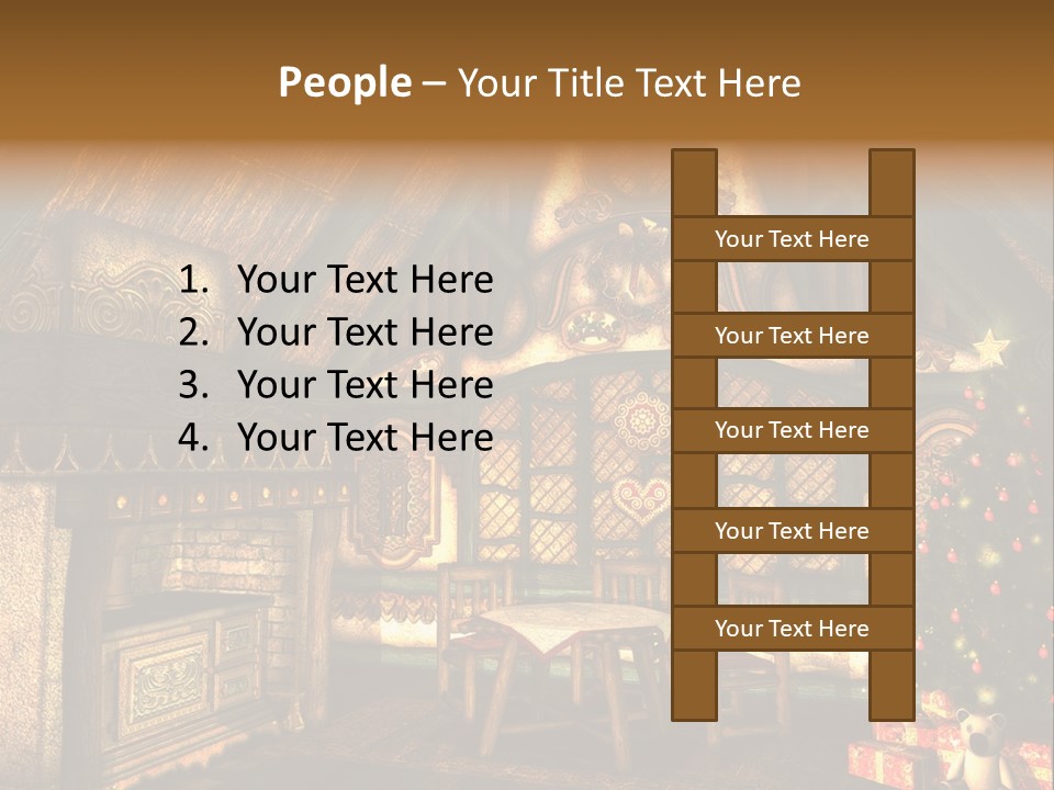 Present Stool Decoration PowerPoint Template