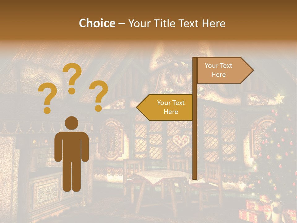 Present Stool Decoration PowerPoint Template