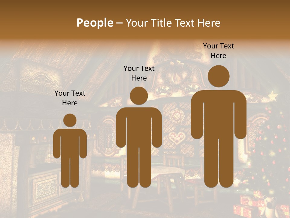 Present Stool Decoration PowerPoint Template