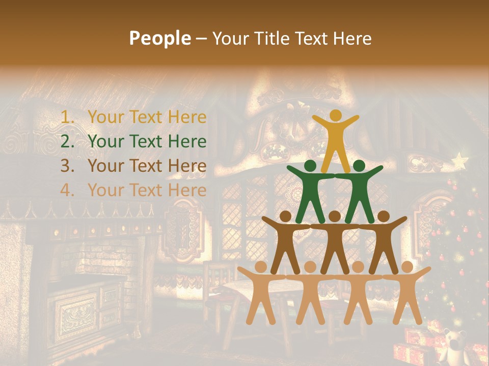 Present Stool Decoration PowerPoint Template