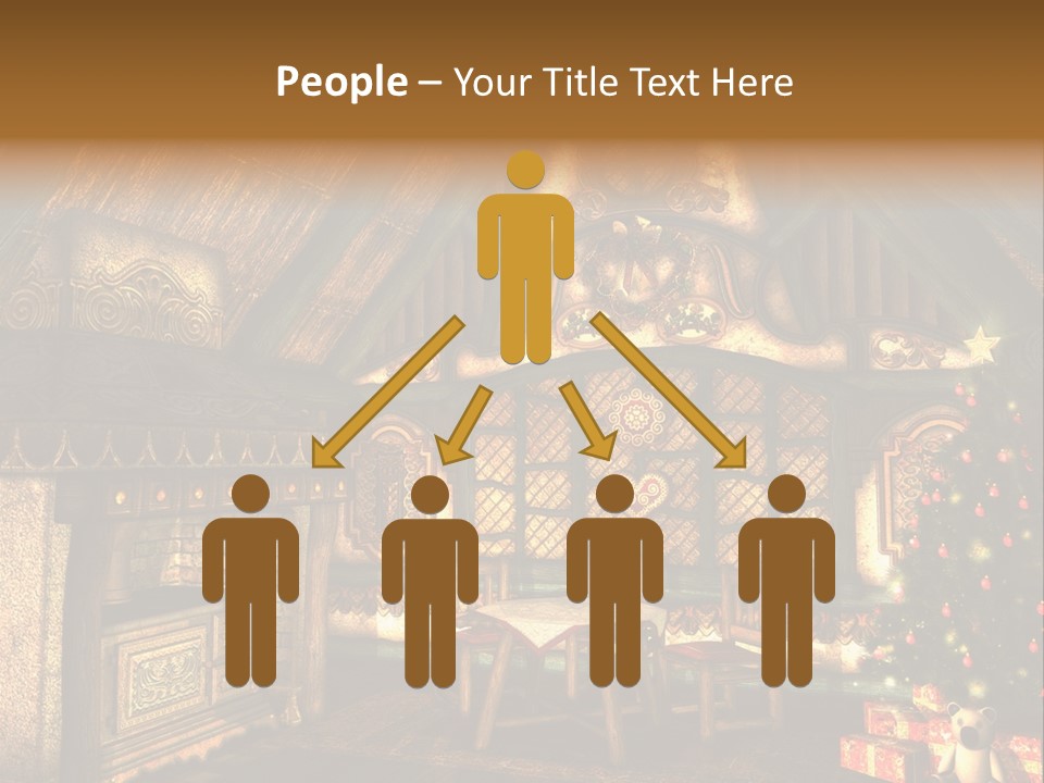 Present Stool Decoration PowerPoint Template