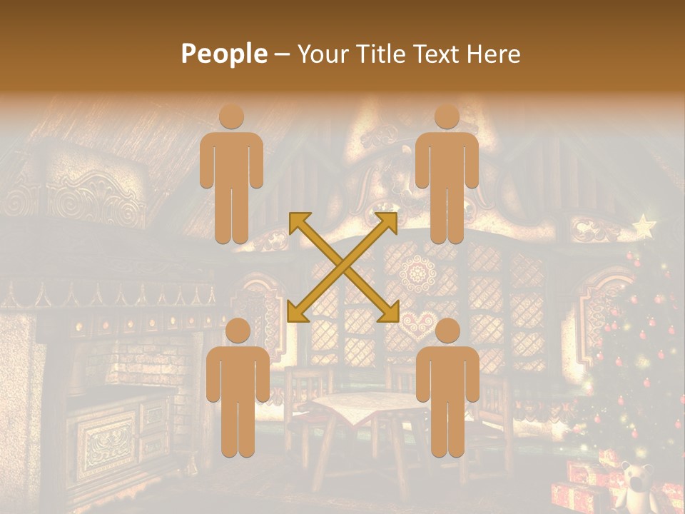 Present Stool Decoration PowerPoint Template