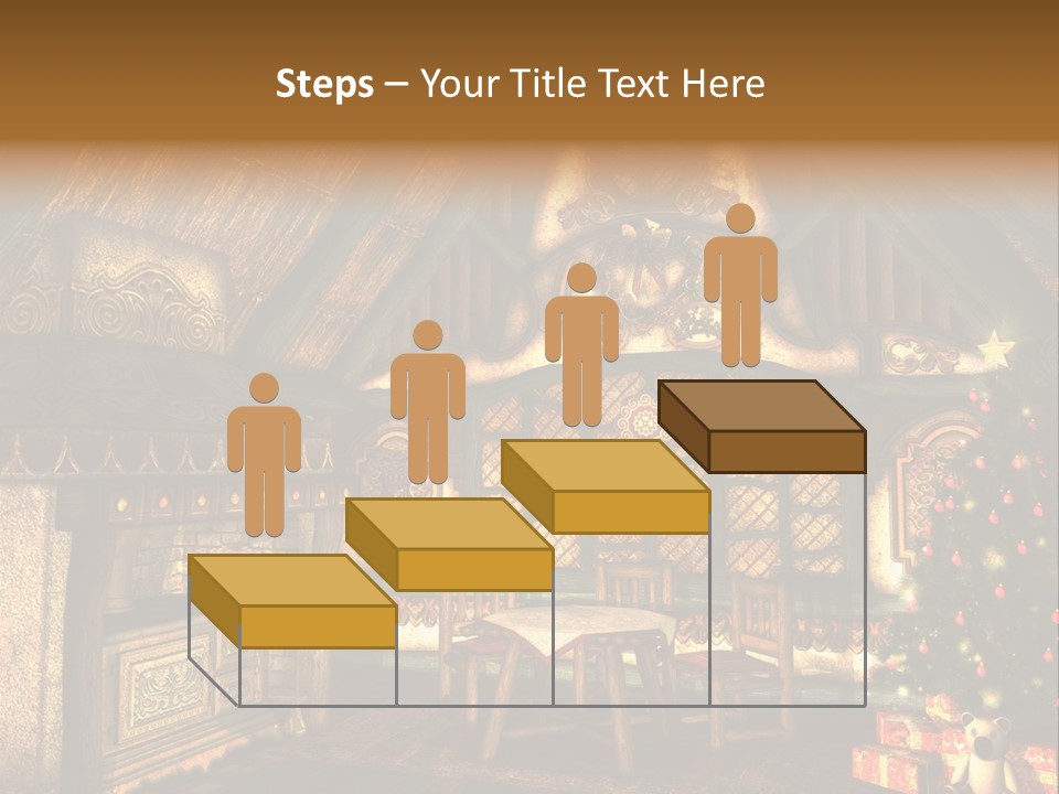 Present Stool Decoration PowerPoint Template