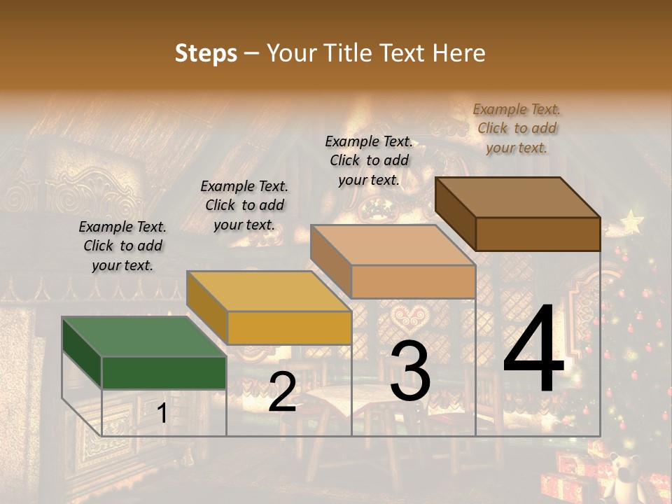 Present Stool Decoration PowerPoint Template