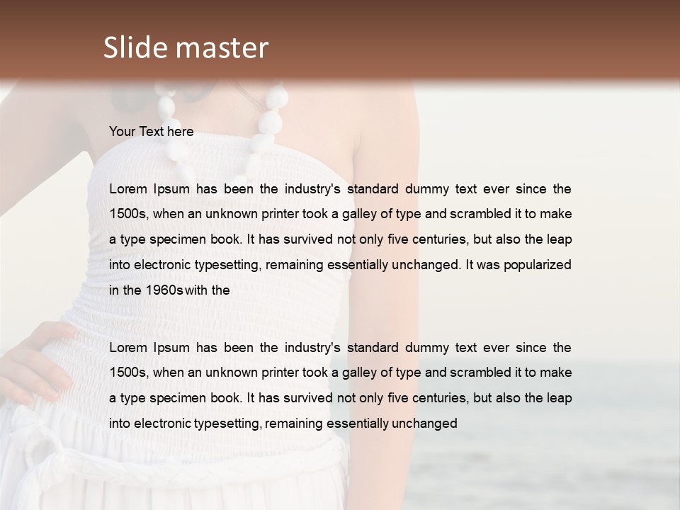 Color Closeup Caucasian PowerPoint Template