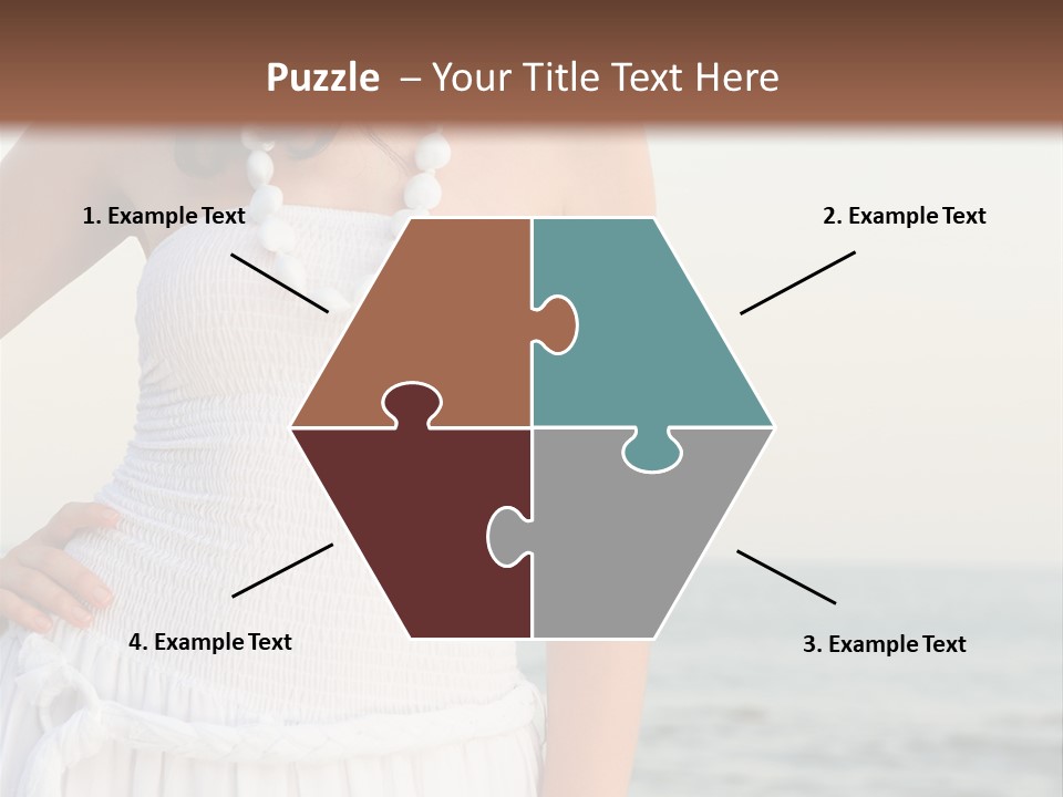 Color Closeup Caucasian PowerPoint Template