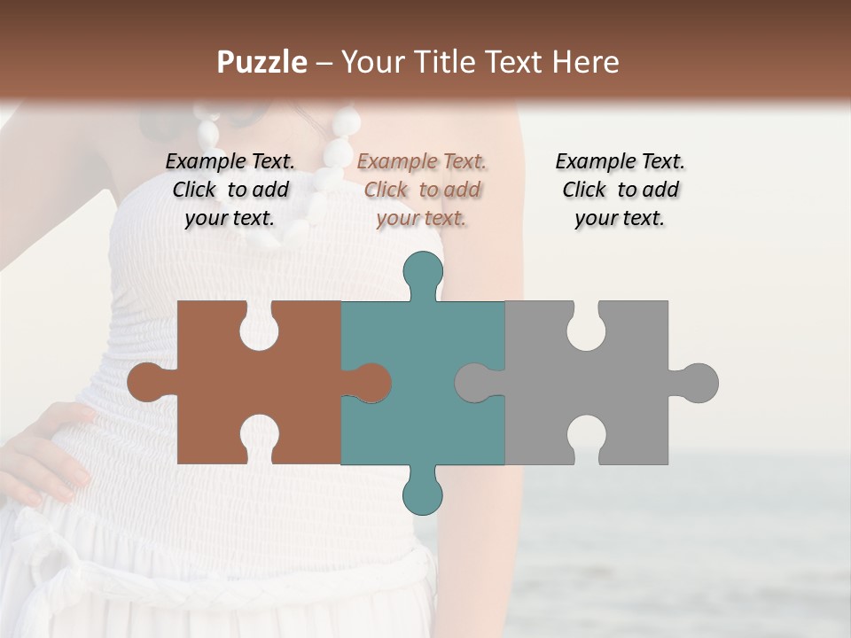 Color Closeup Caucasian PowerPoint Template