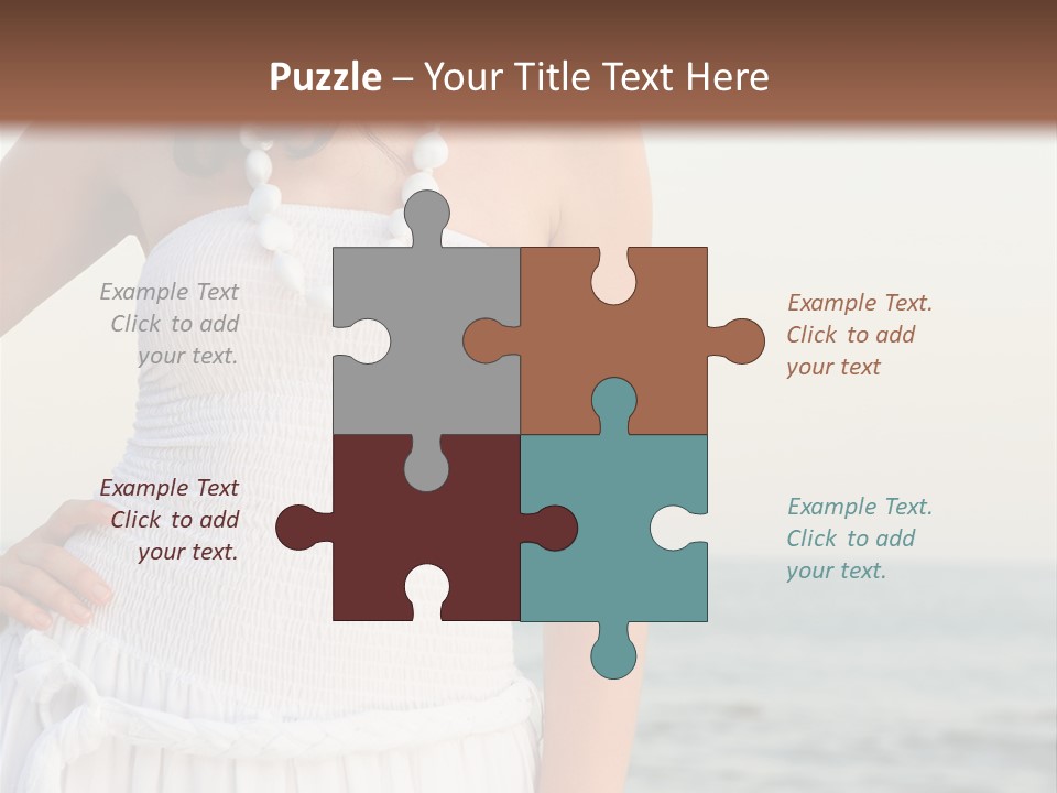 Color Closeup Caucasian PowerPoint Template