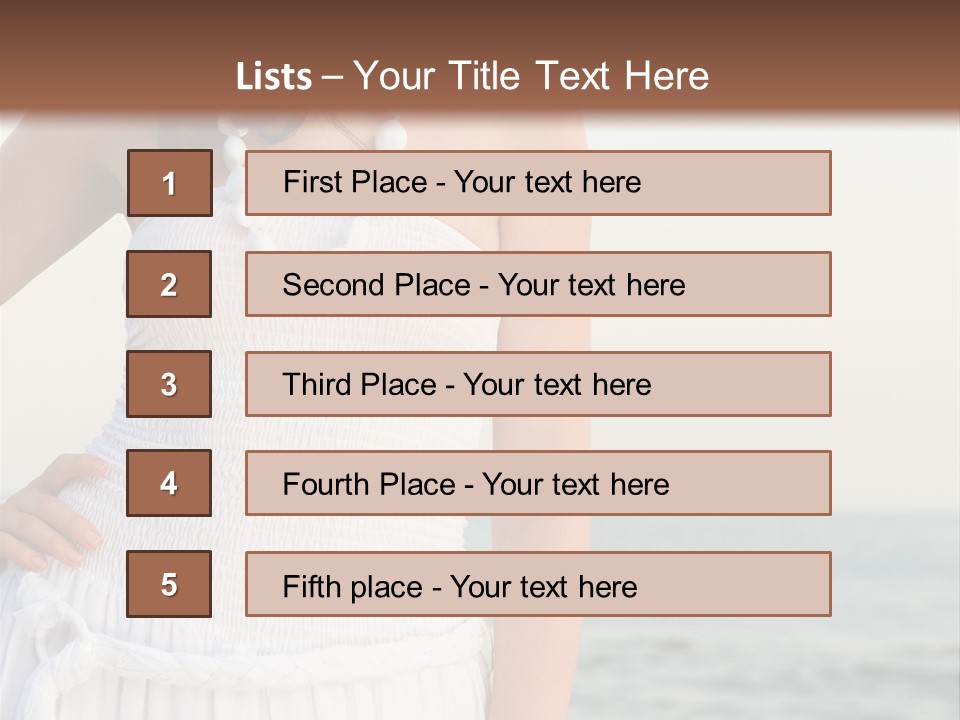 Color Closeup Caucasian PowerPoint Template