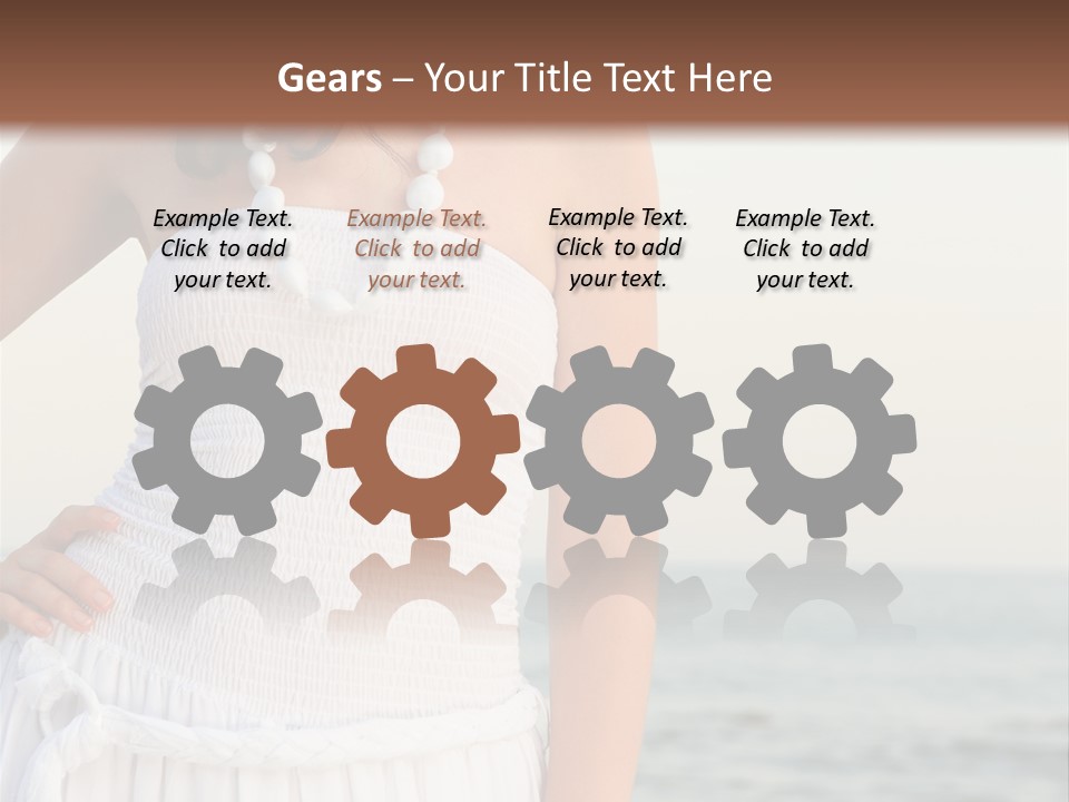 Color Closeup Caucasian PowerPoint Template