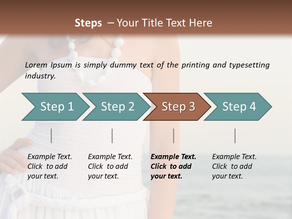 Color Closeup Caucasian PowerPoint Template