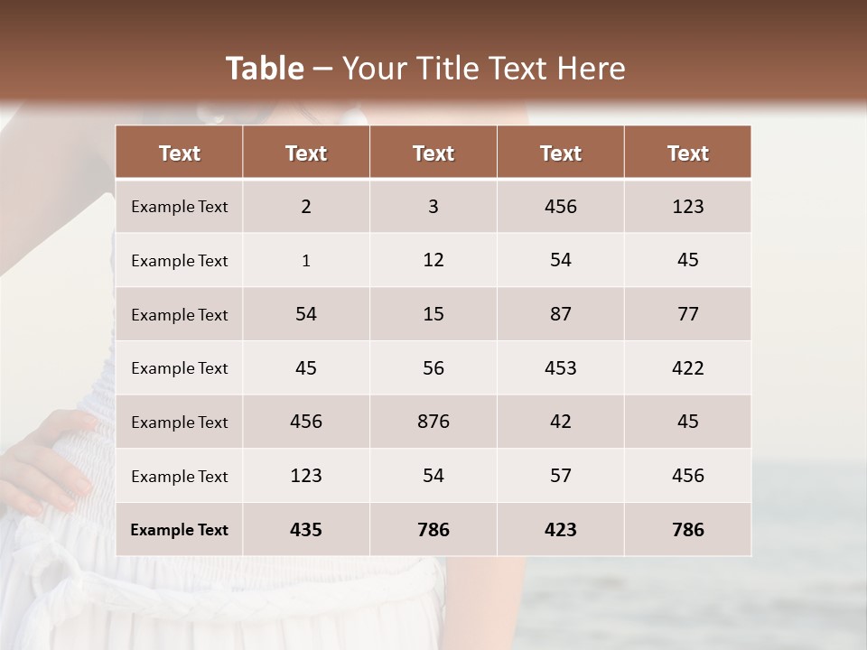 Color Closeup Caucasian PowerPoint Template