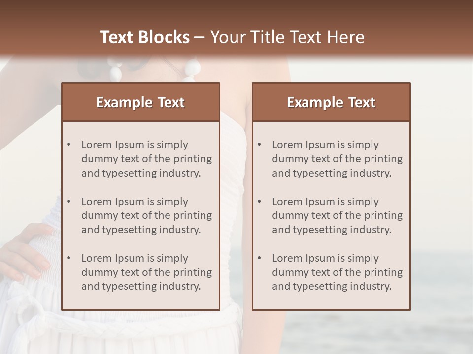 Color Closeup Caucasian PowerPoint Template