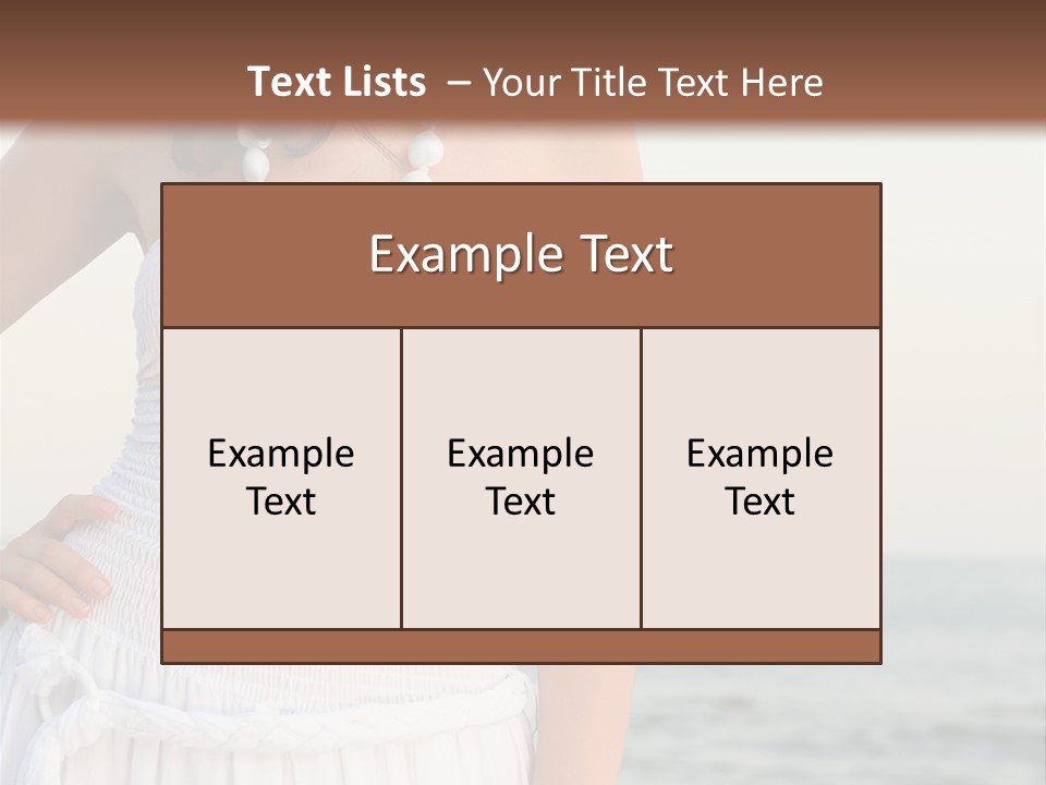 Color Closeup Caucasian PowerPoint Template