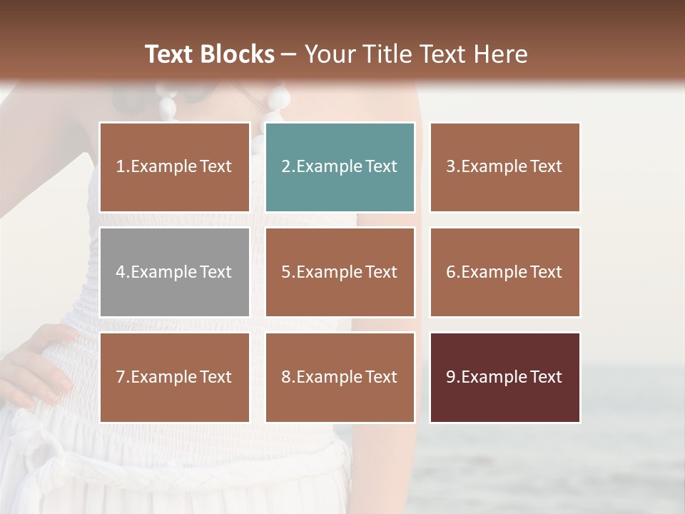 Color Closeup Caucasian PowerPoint Template