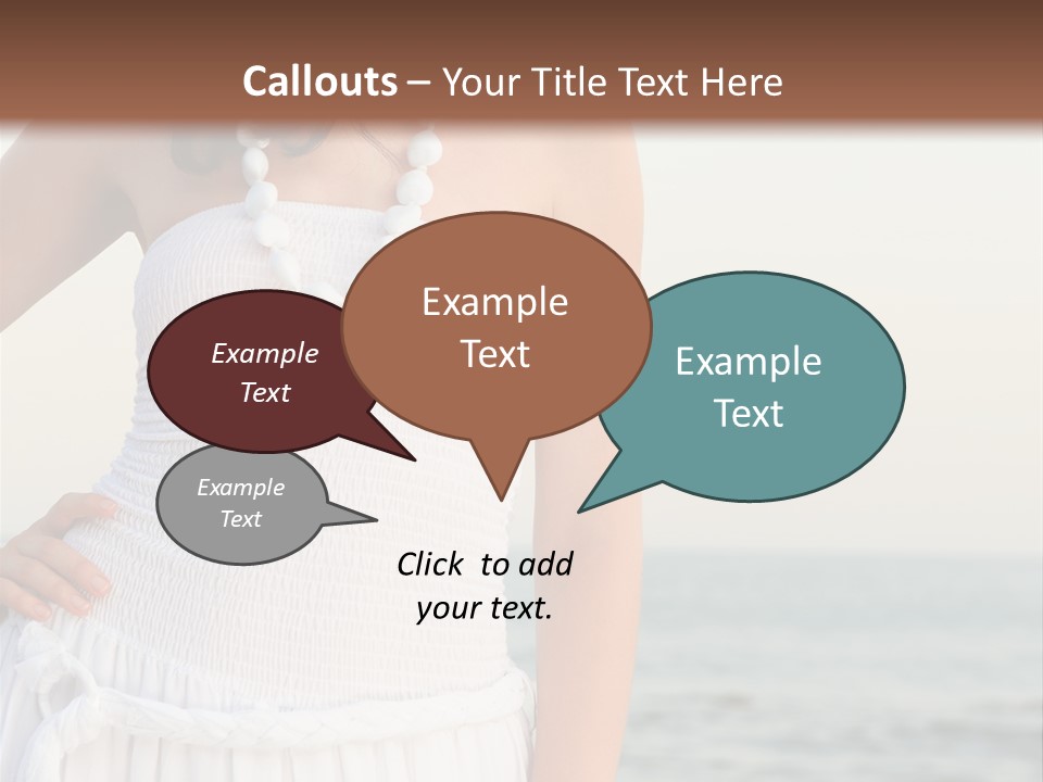 Color Closeup Caucasian PowerPoint Template