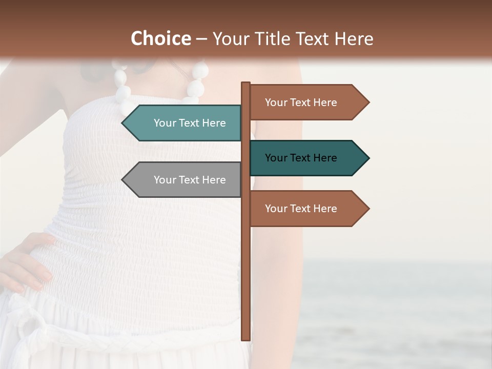 Color Closeup Caucasian PowerPoint Template