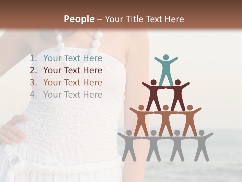 Color Closeup Caucasian PowerPoint Template