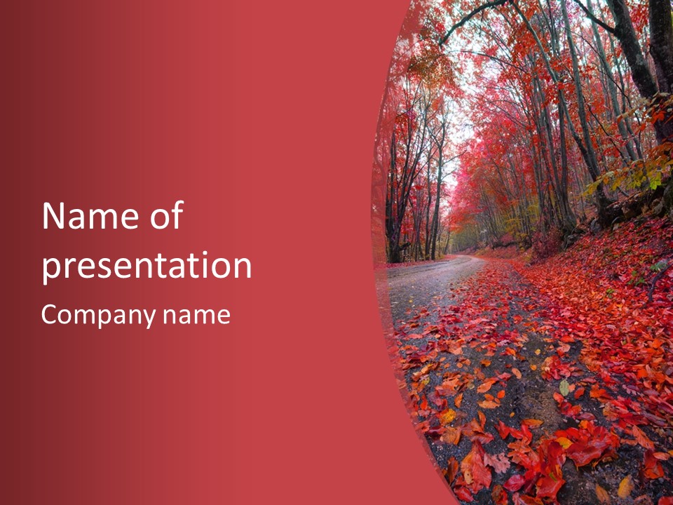 November Natural Flora PowerPoint Template