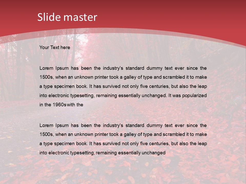 November Natural Flora PowerPoint Template