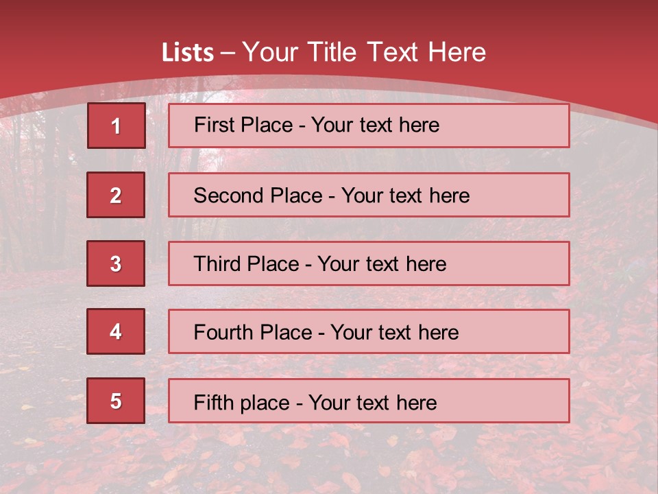 November Natural Flora PowerPoint Template