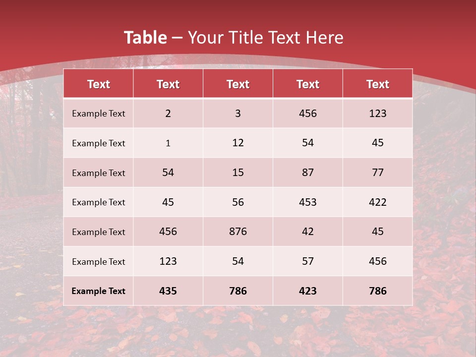 November Natural Flora PowerPoint Template