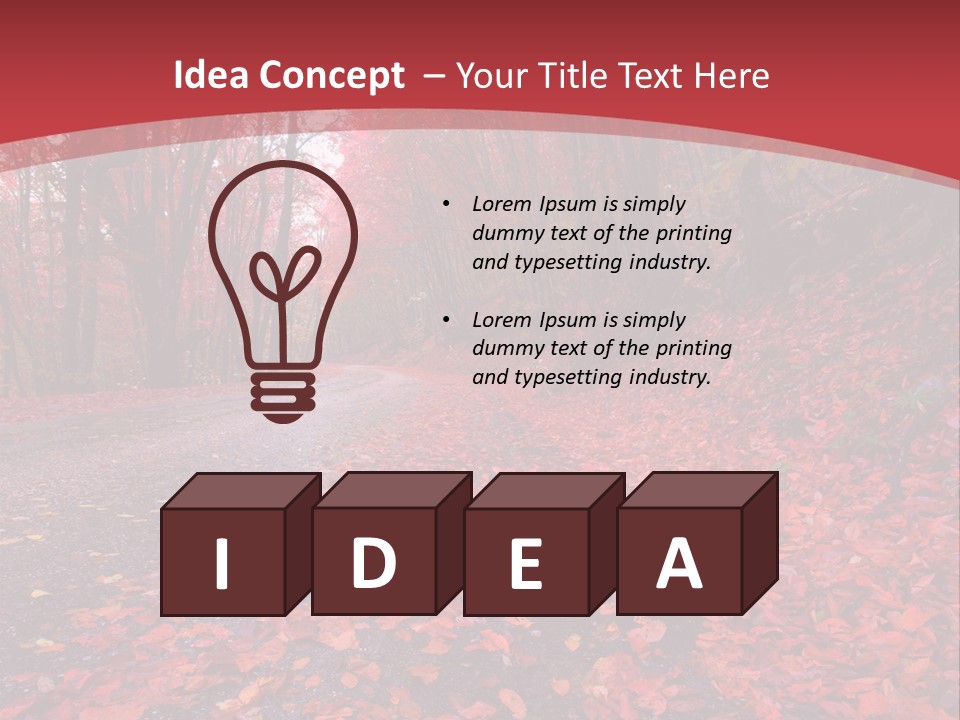 November Natural Flora PowerPoint Template