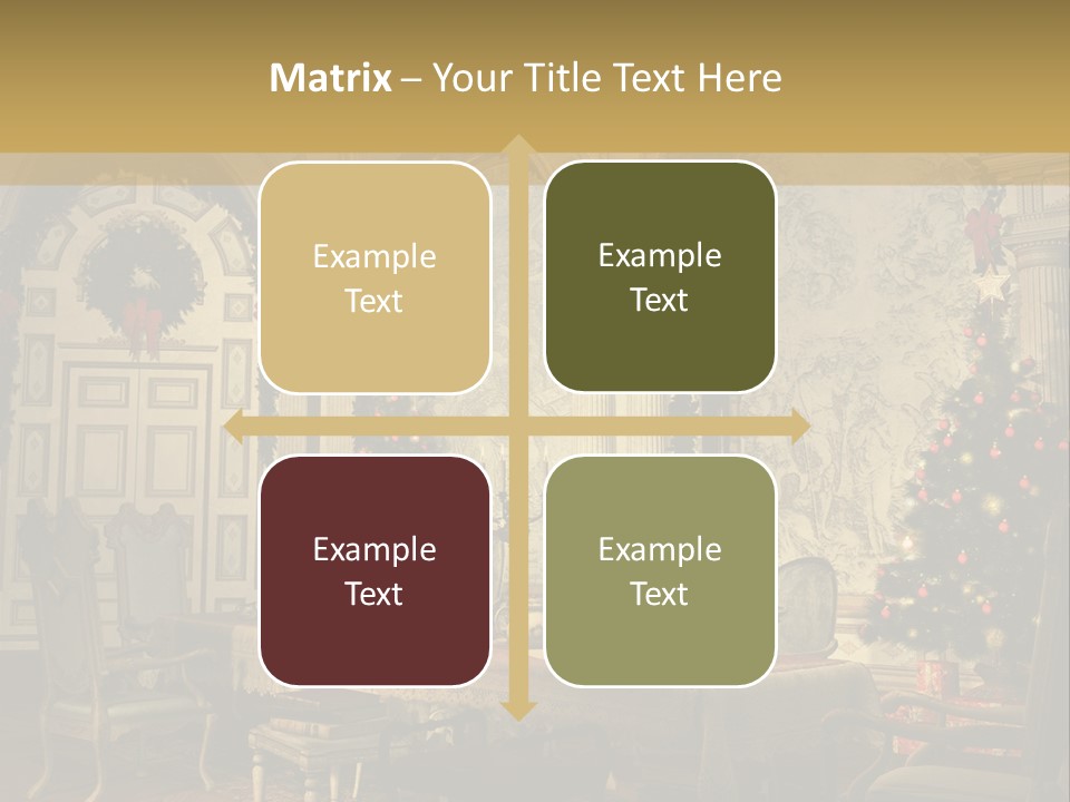 Mansion Cup Garland PowerPoint Template