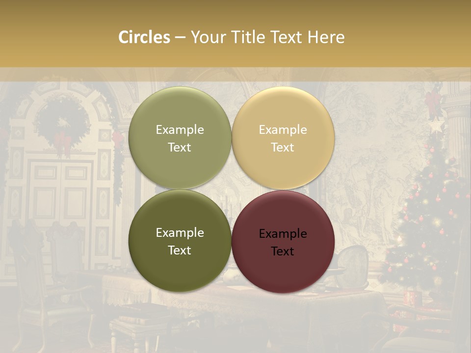 Mansion Cup Garland PowerPoint Template