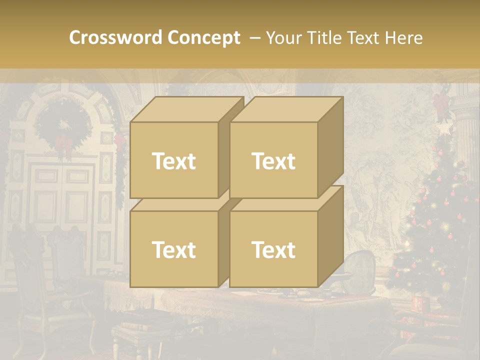 Mansion Cup Garland PowerPoint Template