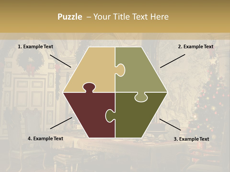 Mansion Cup Garland PowerPoint Template