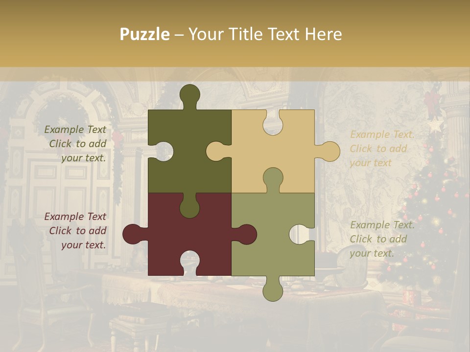 Mansion Cup Garland PowerPoint Template