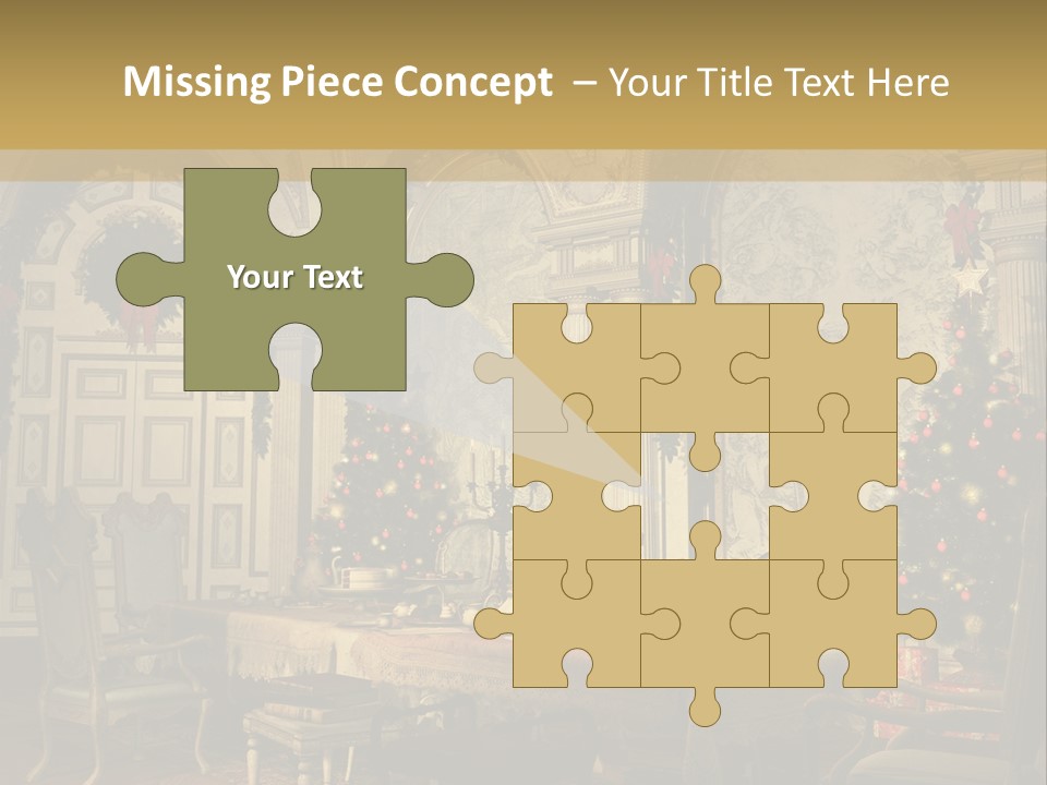 Mansion Cup Garland PowerPoint Template