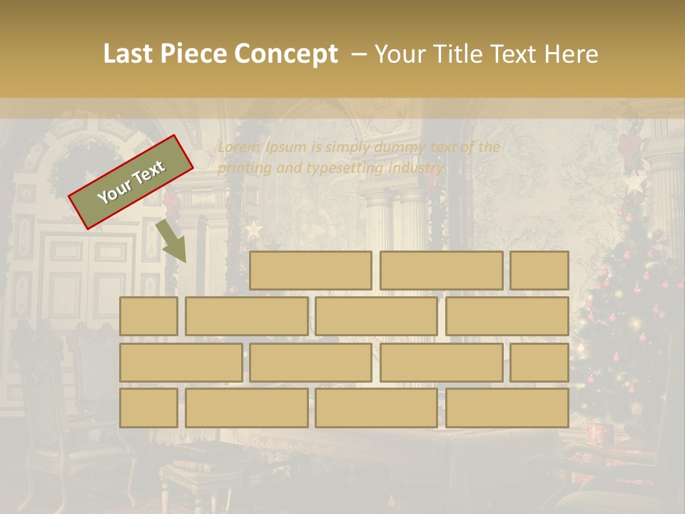 Mansion Cup Garland PowerPoint Template