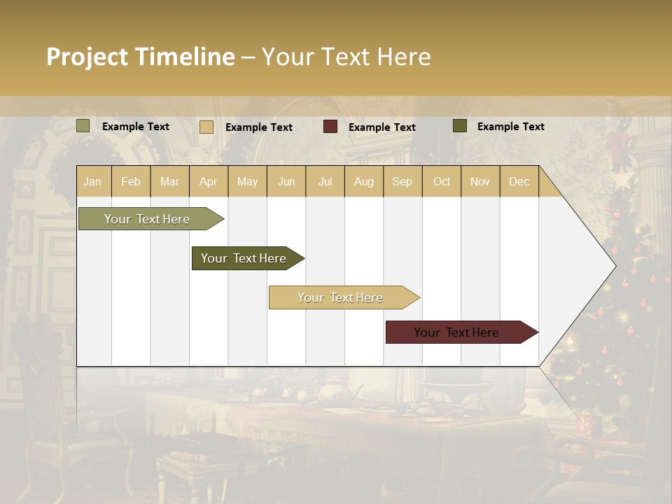 Mansion Cup Garland PowerPoint Template