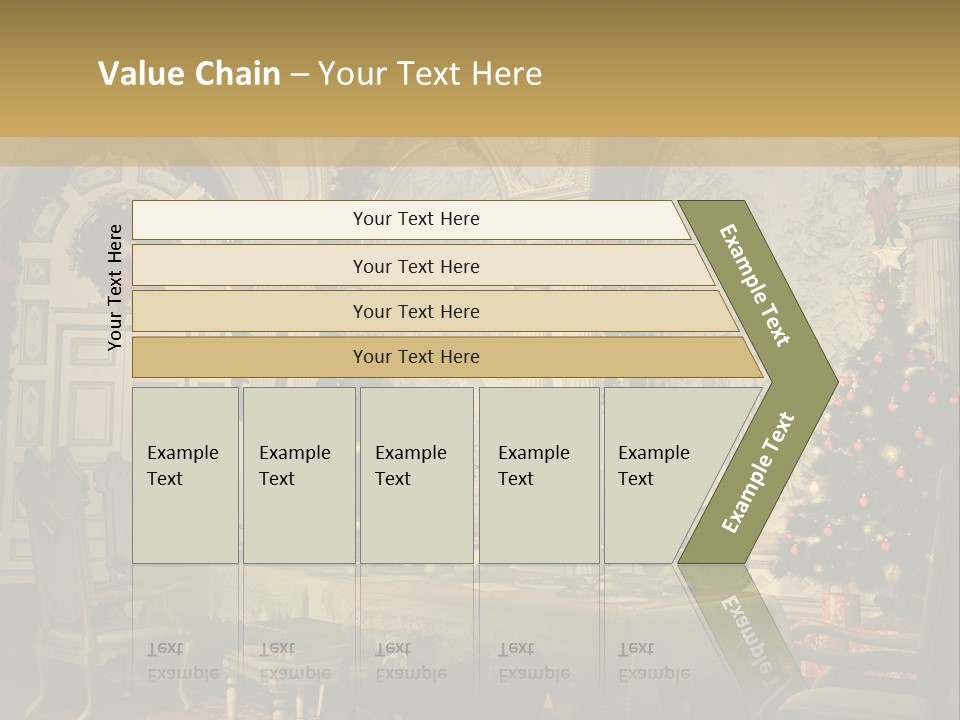 Mansion Cup Garland PowerPoint Template