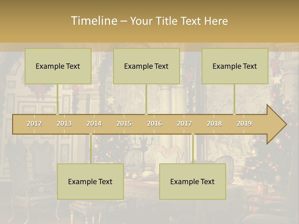 Mansion Cup Garland PowerPoint Template