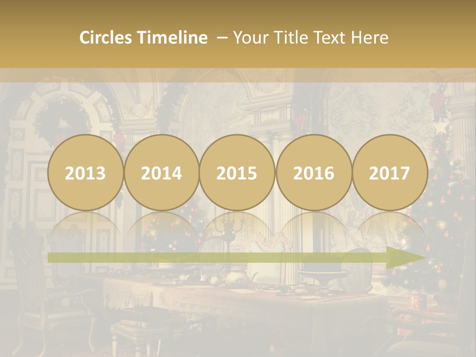 Mansion Cup Garland PowerPoint Template