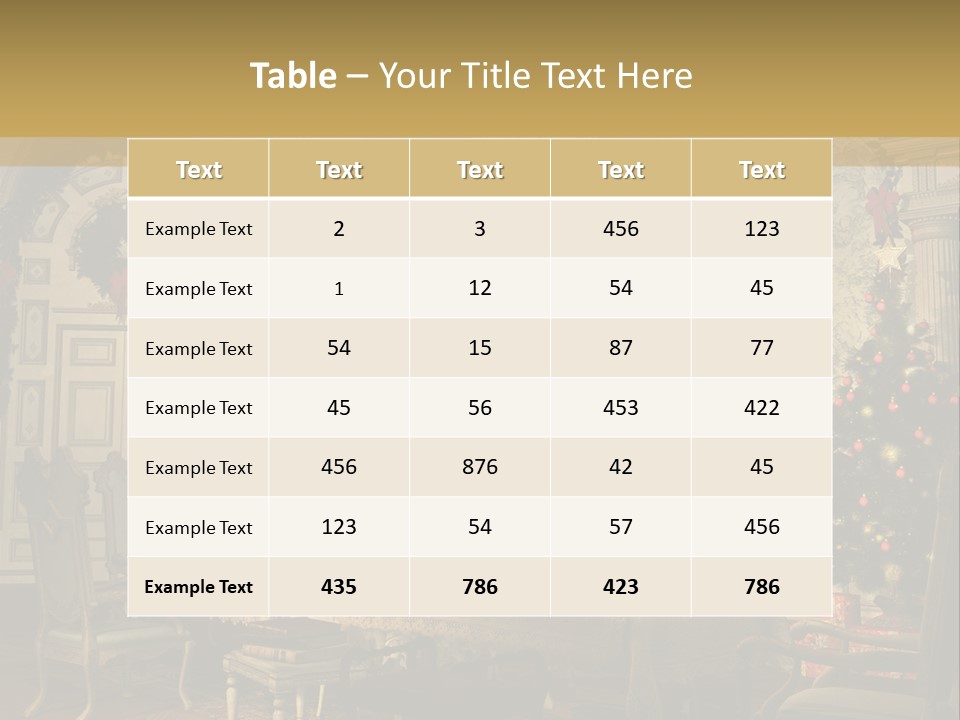 Mansion Cup Garland PowerPoint Template