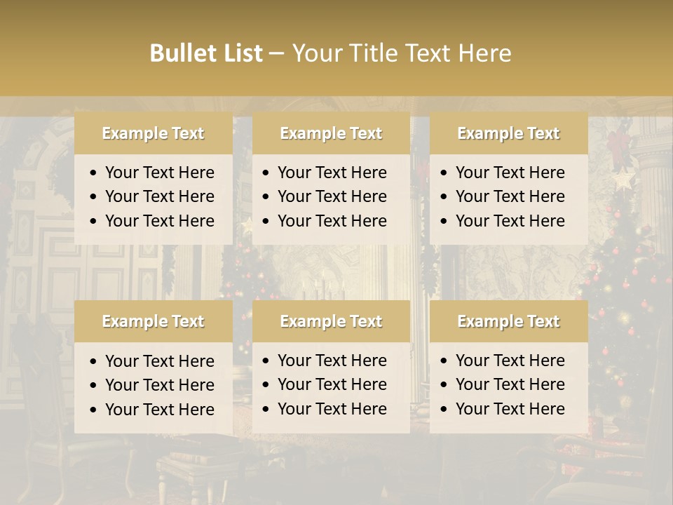 Mansion Cup Garland PowerPoint Template