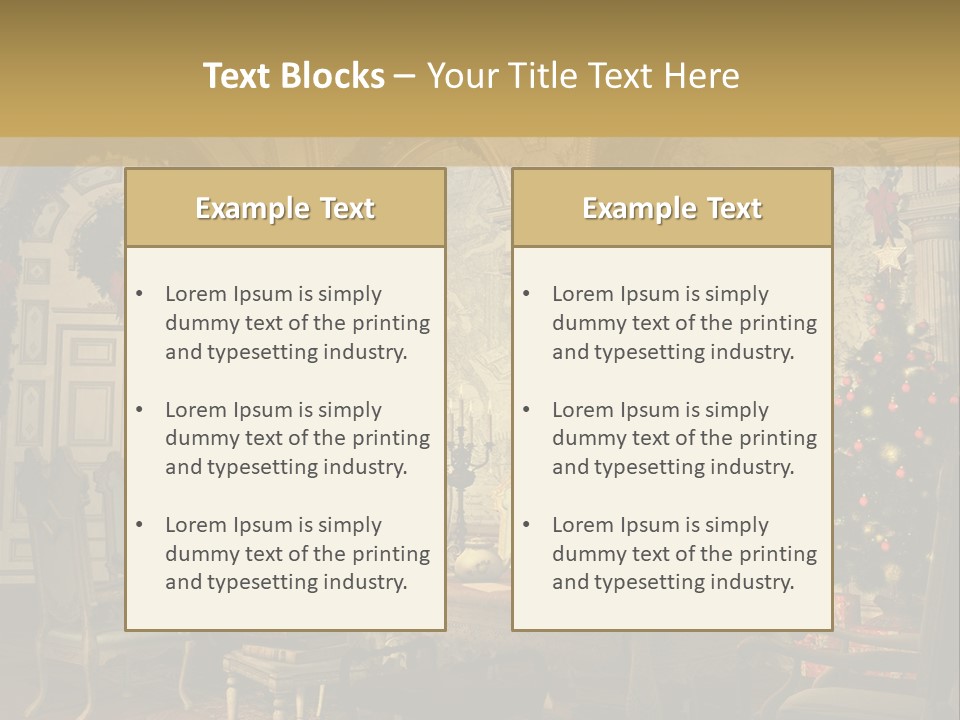 Mansion Cup Garland PowerPoint Template