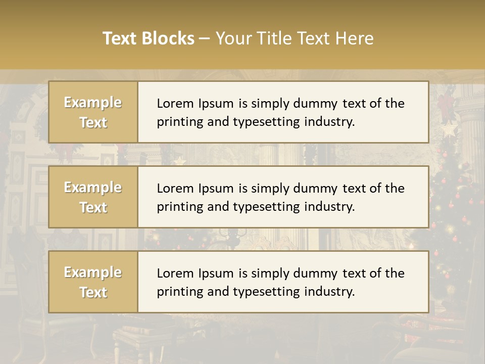 Mansion Cup Garland PowerPoint Template